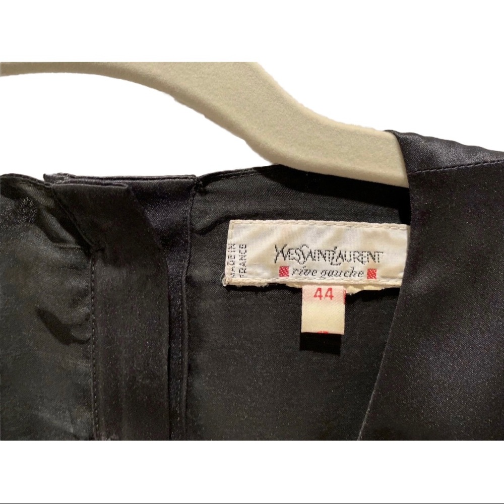Yves Saint Laurent Rive Gauche Black Silk Blouse